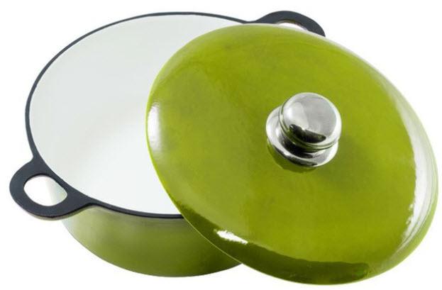 Prmr 20 - 26 cm EDUARD litinov hrnec 3 l s poklic Gourmetina trvnkov zelen
