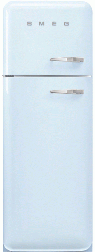 Lednice s mrazkem 50s Retro Style, lev, pastelov modr