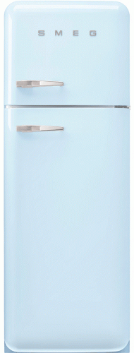 Lednice s mrazkem 50s Retro Style, prav, pastelov modr