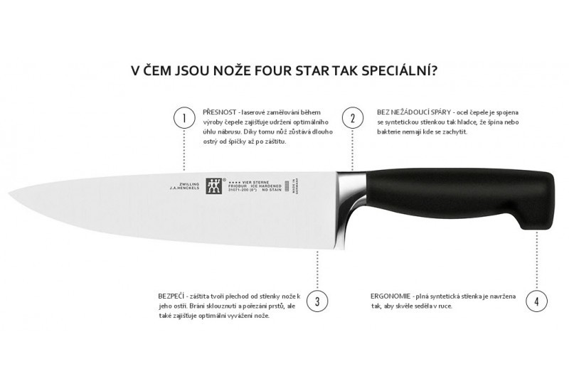 Zwilling Four Star set nožů III.- 3 ks