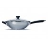 Nerezový wok s nepřilnavým povrchem Ken Hom Excellence, průměr 32 cm + skleněná poklice (Obr. 0)