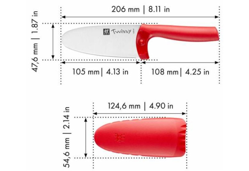 Zwilling Twinny Dětský nůž 10 cm, červený