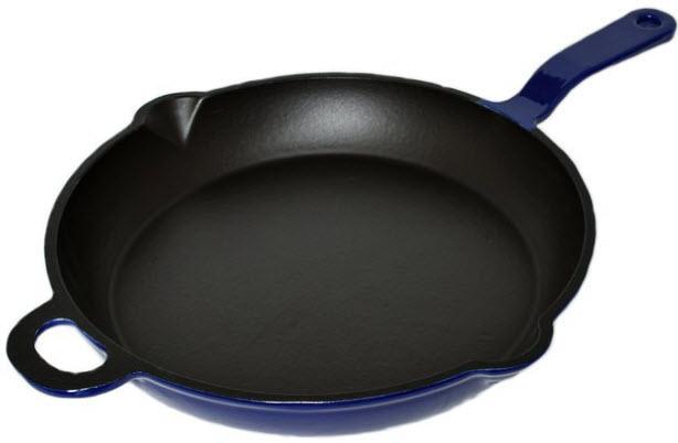 MAGDALENA litinová pánev 28 cm Gourmetina Black Edition noční modrá 1030-06-48