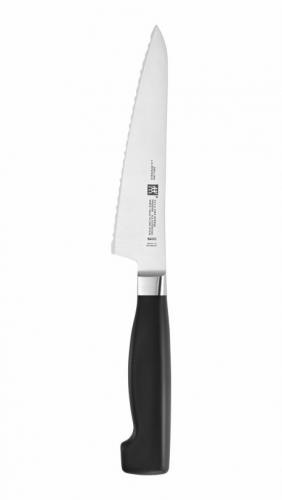 Zwilling Four Star kuchařský nůž Compact, vroubkované ostří, 140 mm