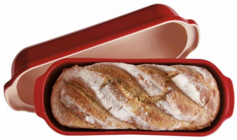Keramické pekáče a formy Emile Henry Specialities bochníková forma na chleba, granátová