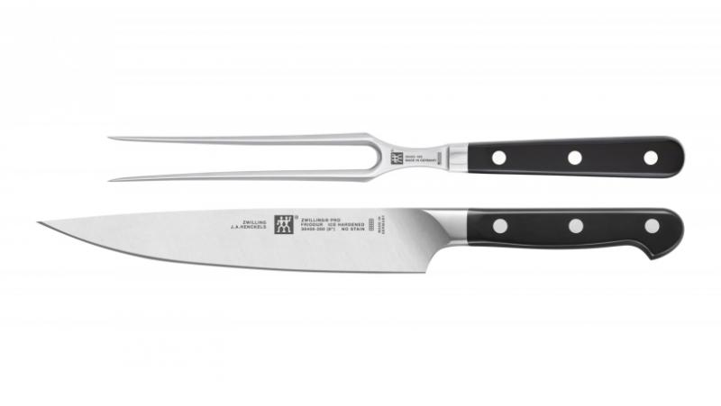 Sady kuchyňských nožů Zwilling Pro set na porcování masa nůž + vidlička