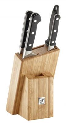 Sady kuchyňských nožů Zwilling Pro blok s noži 5 ks bambus