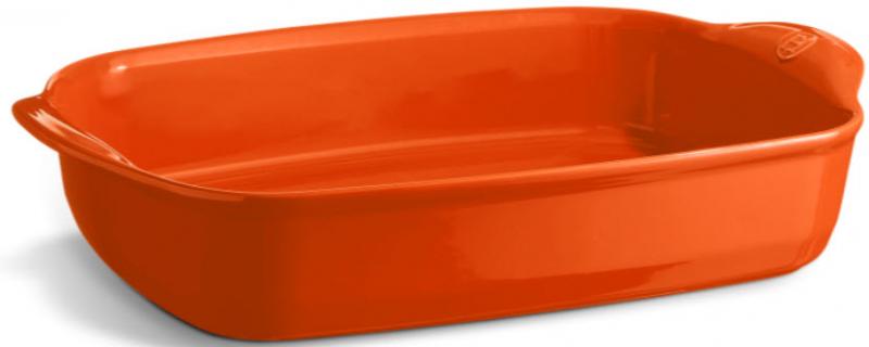 Keramick peke a formy Emile Henry ULTIME zapkac msa obdlnkov 42,5x28x8,5 cm, barva oranov Toscane