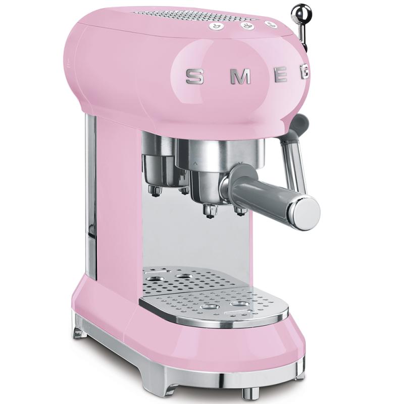 Pákový kávovar SMEG - růžová
