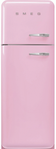 LEDNICE Lednice s mrazákem 50´s Retro Style, levá, růžová