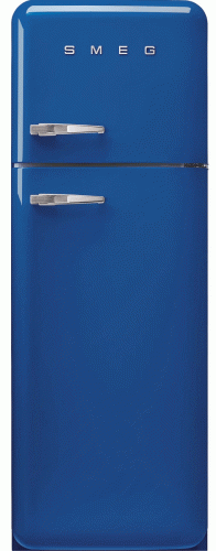 LEDNICE Lednice s mrazákem 50´s Retro Style, pravá, tmavě modrá