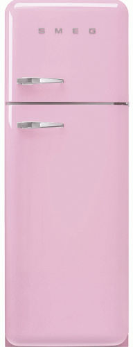 LEDNICE Lednice s mrazákem 50´s Retro Style, pravá, růžová