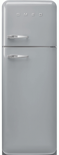 LEDNICE Lednice s mrazákem 50´s Retro Style, pravá, stříbrná