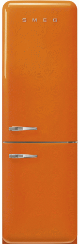 Lednice s mrazákem dole 50´s Retro Style, pravá, oranžová