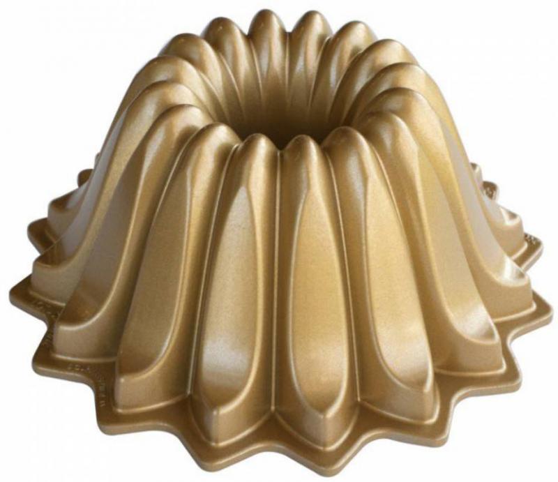 Nordic Ware Forma na bábovku Lotus, zlatá 84177