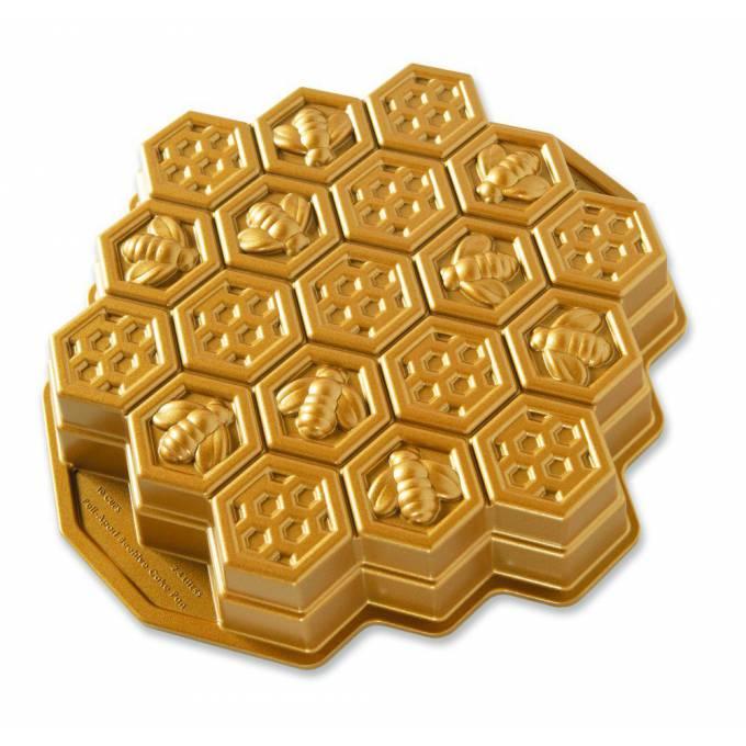 Nordic Ware Forma na bábovku včelí plástev zlatá 85477