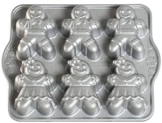 Nordic Ware Forma na mini bábovky chlapec a dívka, stříbrná 86948