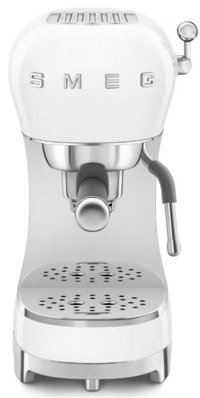 SMEG 50's Retro Style pákový kávovar ECF02 na Espresso / Cappuccino, bílý ECF02WHEU